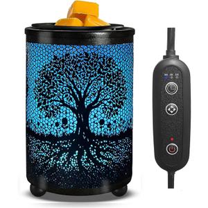 Leyoue Electric Wax Melt Warmer PTC Heating Plate with 7 Colors LED Changing Light Wax Warmer Fragrance Warmer for Home Office Gifts & Decor(Life Tree)