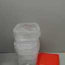 4QT NSF Food Storage Containers: 8 PCS [Food Grade][Hot&Cold Resistant] Commercial Clear Food Storage Containers with Lids for Restaurant Kitchen Proof Dough, Measuring Spoons Included(BPA FREE)