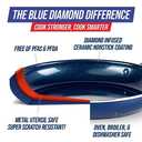 Blue Diamond 10" Nonstick Frying Pan Skillet, Diamond Infused PFAS & PTFE-Free Ceramic Pot, Dishwasher & Oven Safe, Stay Cool Handle, Durable Non Toxic Metal Utensil Safe, Egg & Omelet Pan, Blue