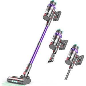 Cordless Vacuum Cleaner, 550W 48kPa 60 Mins Runtime Vacuum Cleaners for Home, Stick Vacuum with Intelligent Display, Rechargeable Battery and Anti-Tangle Brush, Perfect for Pet Hair/Carpet/Floors