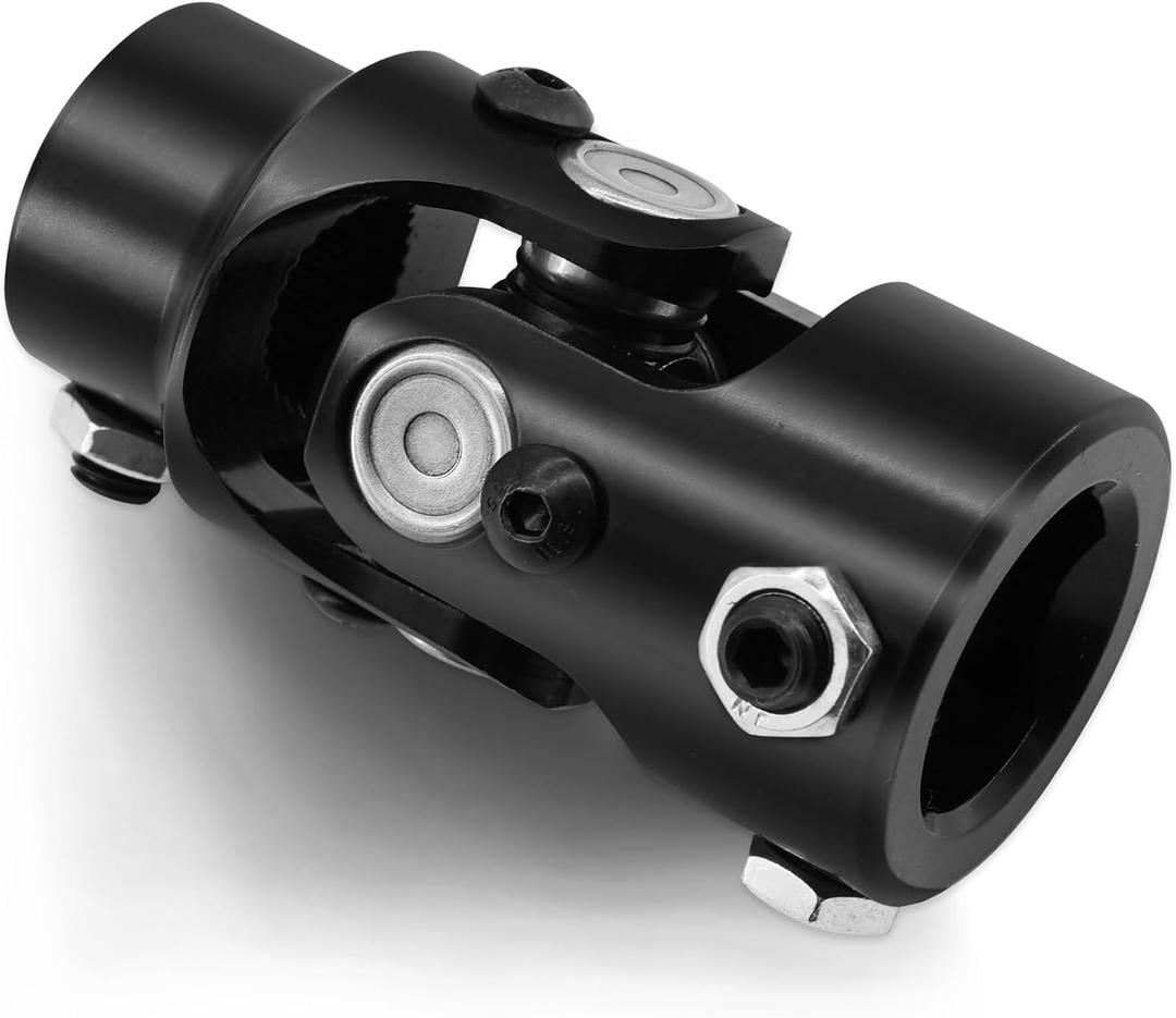 1" DD X 3/4" 30 Spline Steering Shaft Universal Joint Coupling Single U-Joint Coupler 1" DD to 3/4"-30 Spline Shaft Joint 35 Max Working Angle (Black)