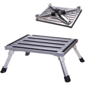 Portable RV Steps Platform Foldable Anti-Slip Rubber Feet 330lbs Load Capacity Durable Ladder Caravan Camping Tool Portable
