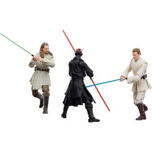 Star Wars The Black Series Qui-Gon Jinn, Darth Maul, OBI-Wan Kenobi The Phantom Menace 6 Inch Action Figures