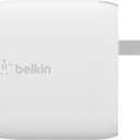 Belkin 24W Dual Port USB Wall Charger - Lightning Cable Included - iPhone Charger Fast Charging - USB Charger Block for Power Bank, iPhone 14, iPhone 13, iPhone 12, iPhone 11, iPad Pro, Samsung & more