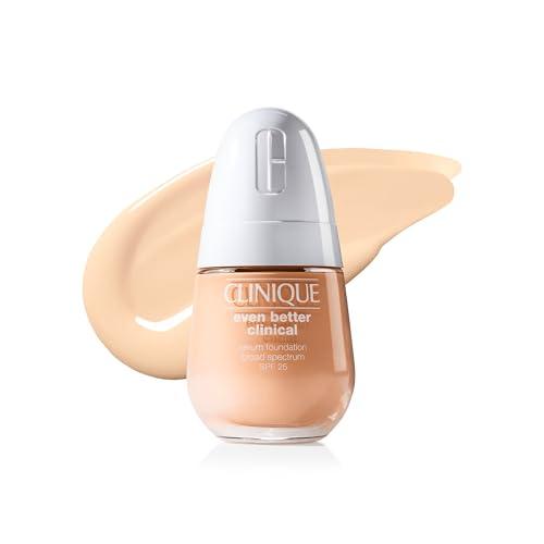 Clinique Even Better Clinical Serum Liquid Foundation SPF 25 With Vitamin C, Salicylic Acid + Hyaluronic Acid For Combination to Oily Skin Types | Full Coverage + Matte Finish, Bone, 1 Fl Oz