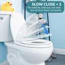 Round Toilet Seat with Built-In Toddler Training Seat