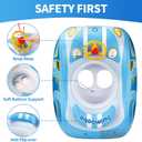 Swimbobo Toddler Pool Float with Seat Boat Inflatable Ride-on Car for Kids Outdoor Toys