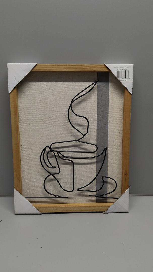 Metal US Football Wall Decor Sculpture 16" square Goal Post 0714