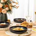 theterra 8.5'' Ceramic Pasta Bowls, Salad Bowls Set of 4, Stoneware Serving Bowls for Fruits, Noodle, Dinner, House-warming Wedding Present, Coca Mocha