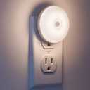 LED Motion Sensor Night Light, Sensor Night Light Plug in, Motion Nightlight Plug into Wall, Energy Efficient, Cool White Night Light for Bathroom, Bedroom, Kitchen, Hallway, Stairway, 2 Pack (M1803)