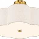 AUTELO 3-Light Modern Semi Flush Mount Ceiling Light Fixture, 18 Inch, 17.7 Inch