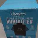 Stainless Steel Humidifier, 3L Warm Mist Humidifier, Easy Clean with Warm Steam Humidifier, Healthy Air Mist Humidifiers for Bedroom Living Room, with Sleep Mode and Auto-off Setting