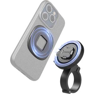 sincetop Bike/Motorcycle Magnetic Phone Mount Series Q [ Quad ] - Quick Release - Aluminum Bicycle Handlebar Phone Holder - Compatible with Electric Bike, Moto, Motobike and Scooters