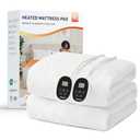 HOMTEC Heated Mattress Pad California King Size with Dual Zone Control, 12 Heat Settings, 1-12H Timer, Preheat & Memory Function, Machine Washable Electric Bed Warmer, ETL & FCC Certified