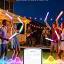 Rechargeable LED Glow Sticks, Smart App Control Music Sync Concert Light Stick, 16M Colors & 213 Modes, 1200mAh Long-Lasting Glowsticks for Parties, Festivals, Weddings & Raves