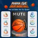 MAMA EVE Silent Basketball Size 3, New Upgraded Weight 360g Grooved Airless Indoor Basketball, Non-derforming Package, Real Feel & Bounce Like Official Ball, Quiet Dribbling Indoor Training