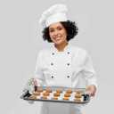 Mxocom Anemone Rose Flower Heat-Resistant Oven Mitts and Pot Holder Silver Eucalyptus Leaves Berry Stripped Kitchen Non-Slip Cooking Microwave Gloves for Cooking Baking Grilling