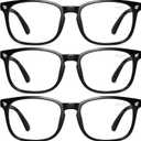 Gaoye Stylish Blue Light Glasses for Woman - Computer Glasses for Blue Light Blocking - Lightweight Frames - 3 pack