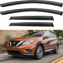 Window Visors Rain Guards for 2015-2024 Nissan Murano, Out-Channel Window Vent Wind Deflectors Visors Shades for 15-24 Murano S SV SL Platinum, Tape-on