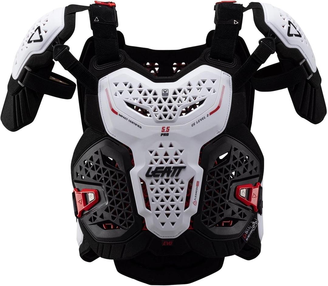 Leatt Chest Protector 5.5 Pro Evo (XXL 184-196cm, White)