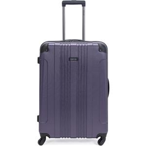 Kenneth Cole REACTION Out of Bounds Lightweight Hardshell 4-Wheel Spinner Luggage, Smokey Purple, 28-Inch Checked