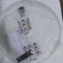 VASAGLE Round Bar Table, 41.3 Inches Tall Cocktail Pub Table with Multi-Colored Lights and Glass Top, Large Steel Base, for Kitchen, Bistro, Parties, Cloud White and Ink Black