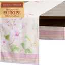 Maison d' Hermine Tablerunner 100% Cotton Table Runner Decorative Table Runners for Home, Wedding, Restaurant, Buffet & Camping, Magnolia Mornings (Double Layer) - Spring/ Summer (14.50"x72")