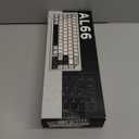 YUNZII AL66 Wireless Mechanical Keyboard,Full Aluminum CNC,65% Knob Control,Bluetooth/2.4G/Wired,Hot Swappable Pre-lubed Switches,Gasket Mounted RGB for Win/Mac(Milk Switch, Silver)