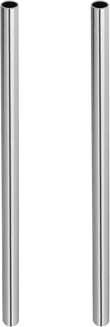 GeilSpace 1/2" 304 Stainless Steel Pipe, 30 inch Length, Heavy Duty Round Metal Weldable Tube, DIY Industrial Metal Tubing (1/2" x 30", 2 PCS)