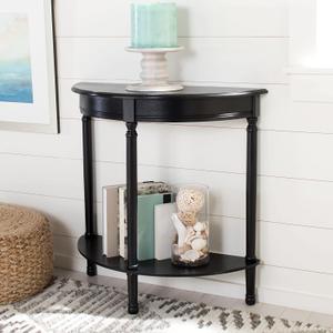 SAFAVIEH Home Collection Tinsley Black Half Moon Console Table CNS5723B SAFAVIEH Home Collection Tinsley Black Half Moon Console Table CNS5723B