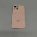 SKYLMW Designed for iPhone 15 Plus Case with Magnetic Invisible Stand Compatible with Mag-Safe Military Drop Tested Shockproof Silicone Phone Cases for Women Men 6.7'', Pink