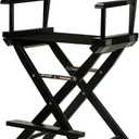 24" Director's Chair Black Frame-Black Canvas, 24" - Counter Height