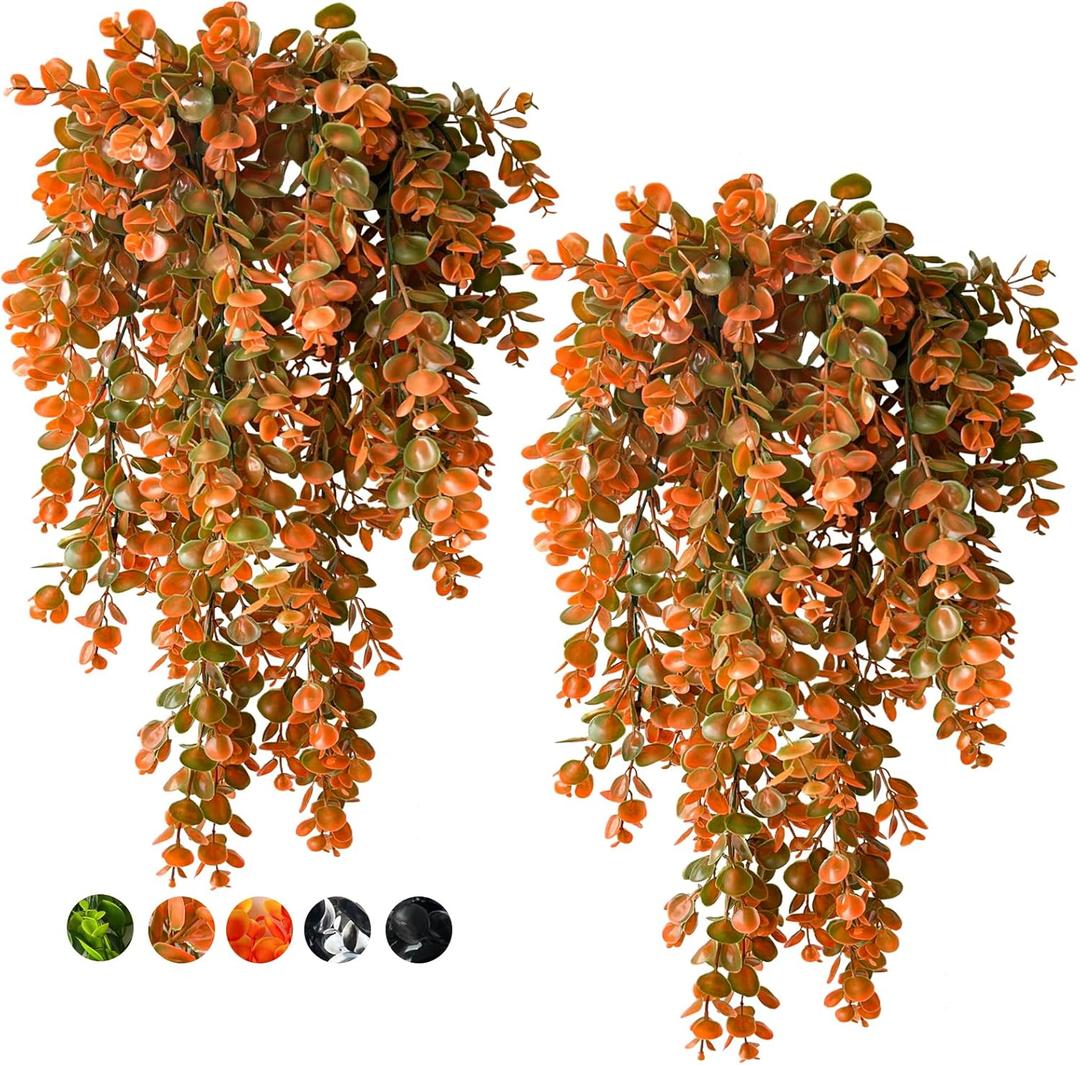 Lakiyfye Artificial Boston Fern Artificial Hanging Ferns Artificial Wall Plants Hanging Fern Plants Uv Resistant Ivy Plants for Patio Wall Garden Wedding Indoor Outdoor Decor (Green Fall)