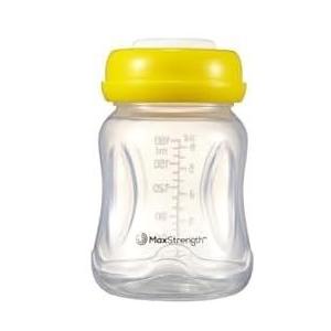 Max Strength Pro Breastmilk BottlesOnly 5  pcs Set with Leak Proof Lids, 6.oz 180ml Reusable Wide Neck Bottles Best for Breast Milk Collection & Storage Solution, BPA Free, Fits Spectra & Avent Models