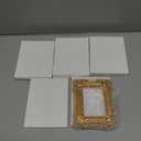 Qunclay 5 Mini Vintage Gold Picture Frames 2.5x3.5 Inches Ornate Wallet Size Retro Photo Frame Set with Backboard for Wedding Tabletop & Wall Hanging Display, Antique Home Gallery Decor
