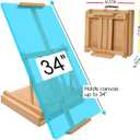 MEEDEN Studio Sketchbox Table Easel with Metal Lined Drawer - Adjustable Solid Beech Wood Tabletop Easel & Sketchbox Artist Easel with Storage, for Studio or Plein Air - Holds canvases up to 34" high