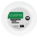 400 Pack 9 in Disposable Round Plastic Plates Heavy Duty White Party Plates