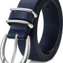 XZQTIVE Women's Leather Belts for Jeans Pants Dresses, Fashion Black Brown Gold Silver Buckle Design (Fit Mid-waist 42-48 inch)