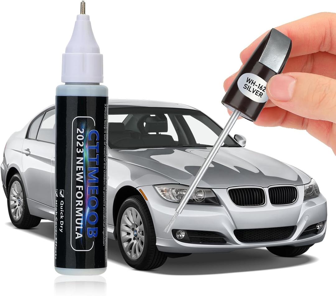 Silver Touch Up Paint for Cars, Professional Automotive Paint Scratch Repair, Lasting Auto Scratch Remover, Color Accurate, Quick Drying, Easy to Use, Safe and Waterproof, Versatile Use
