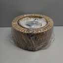 Rattan Ceiling Light Fixture, 3 Light Bohemian Modern Woven Ceiling Light, Boho Flush Mount Ceiling Light for Bedroom Living Room Dining Room, Bulb NOT Included (Gold)