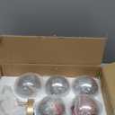 6 Lights Gold Chandelier Globe Glass Cover Sputnik Ceiling Light Fixture,34" Large Dining Room Light Fixture Smoke Bubble Chandeliers for Living RoomModern Chandelier Decor