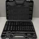 OTLOOMTBT 32PCS 1/2" Drive Impact Socket Set - Heavy Duty Industrial-Grade Deep Sockets, Metric/SAE Full Set with Extension Bar, Cr-V Steel Corrosion-Resistant Coating & Premium Storage Case