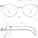 Firmoo Anti Blue Ray Computer Reading Glasses, Vintage Chic Square TR Frame, Anti Eyestrain UV400 Protection Glasses for WomenClear, 2.50