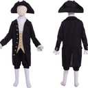 BPURB Colonial Costume Boys 18th Century American Costume, Size 7