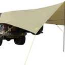 Slumberjack SJK Roadhouse Tarp, Hunting Camping & Overland Shelter Protects from Rain & Sun (Khaki)