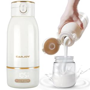 Cordless Portable Bottle Warmer, 17oz Big Capacity Travel Warmer for Breastmilk and Baby Formula, Fast Heating Milk Warmer for Baby with 2Hours Super Fast Charging,149 Pasteurization Function