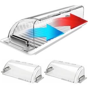 Air Vent Deflectors Adjustable Magnetic Heat and Vent Cover,9" to 15"Inches-Heavy Duty Unbreakable Plastic with Magnet Secure Design for Vent Covers for Home FloorSidewalCeiling Registers,2 Pack