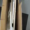 VASAGLE 2-Tier End Table, Side Table with Bottom Shelf, Nightstand for Small Spaces, for Living Room, Bedroom, Farmhouse Style, Rustic White and Honey Brown ULET235W01