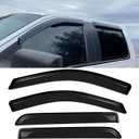 Side Window Visors rain Guards Vent Deflectors for 2004-2008 Ford F150 Crew Cab, 2006-2008 Lincoln Mark LT Rain Guard Sun Shade Visors Out Channel,4-Piece Set 94443