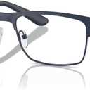 Armani Exchange mens Ax1065 Rectangular Prescription Eyewear Frames (Matte Blue/Demo Lens)